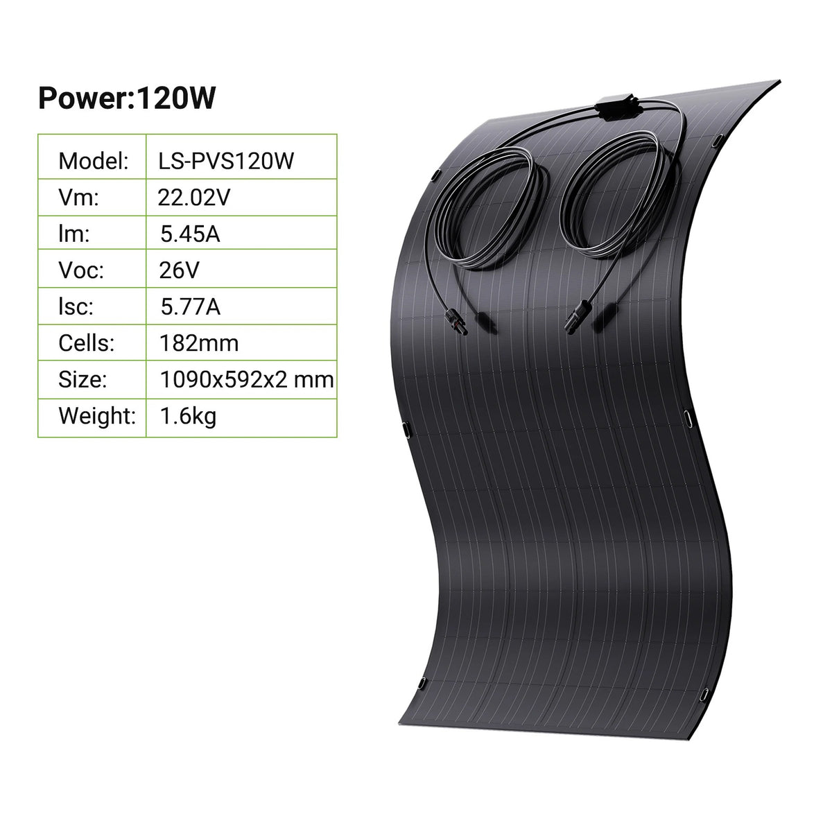 Shelfsun Flexible Solar Panel Kit | 2 × 120W / 4 × 120W, ETFE IP67, 2mm Ultra-Thin, 18.6% Mono