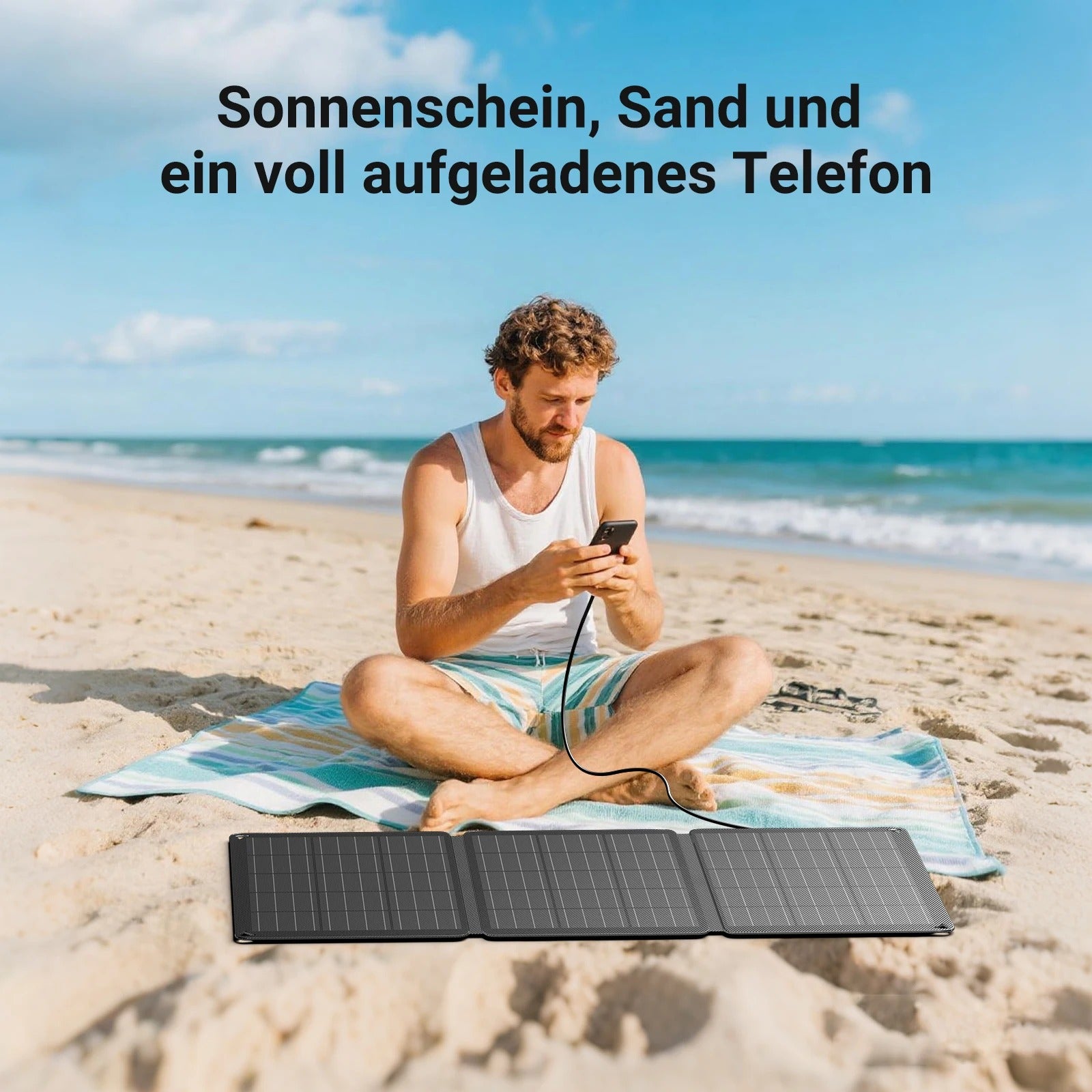 Shelfsun 30W Foldable Solar Panel | IP67 Portable Charger, USB-C / USB-A / DC Outputs, for Camping & Hiking