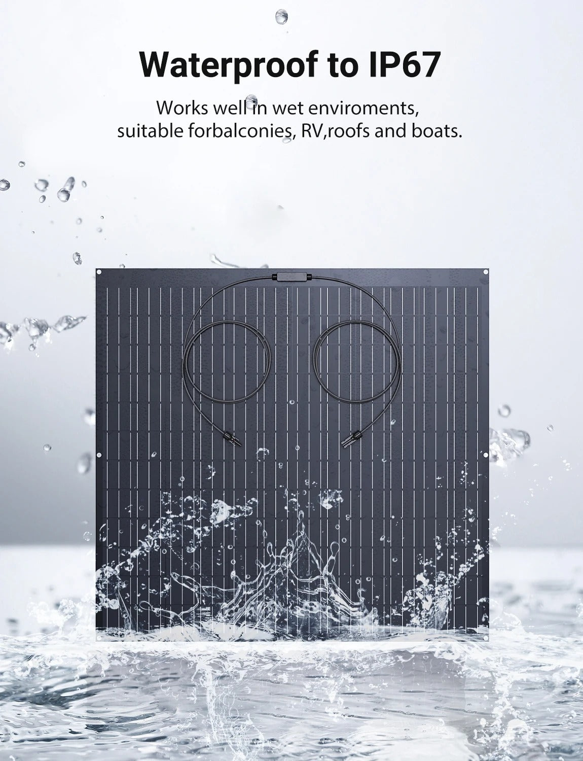 Shelfsun Flexible Solar Panel Kit | 2 × 240W / 4 × 240W Monocrystalline ETFE, IP67, for Balcony & RV